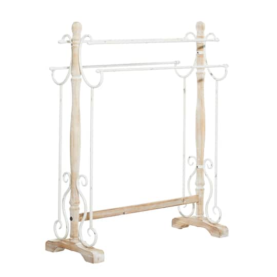 40'' Light Brown Wood Farmhouse Coat Rack